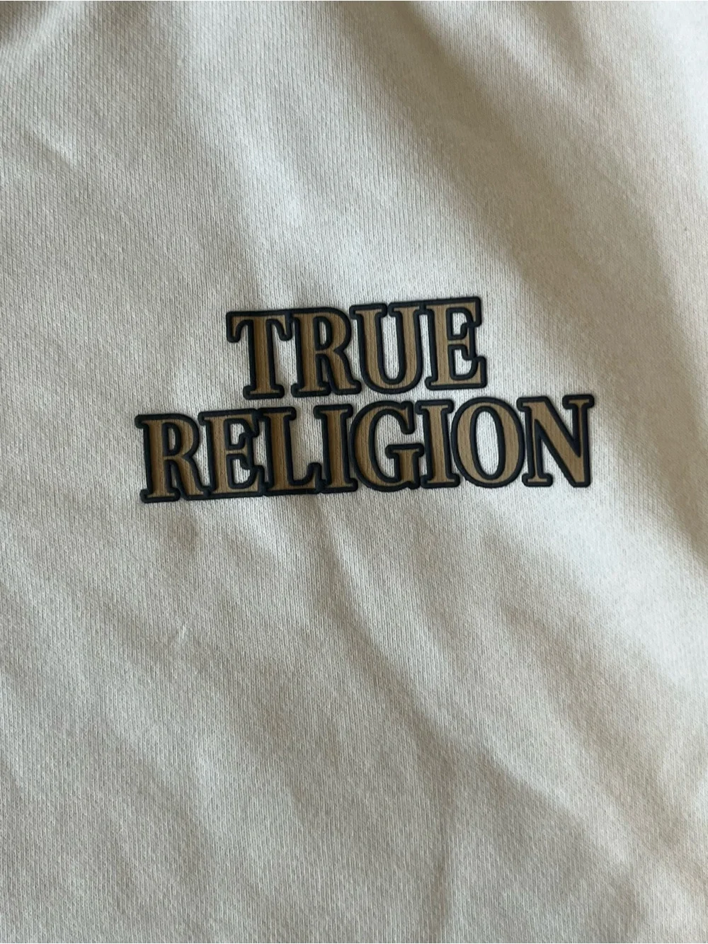 True Religion Optic White Full Zip Logo Hoodie Mens XL NWT